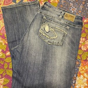 Silver Jeans Plus Size 24 Tuesday Destroyed Lace